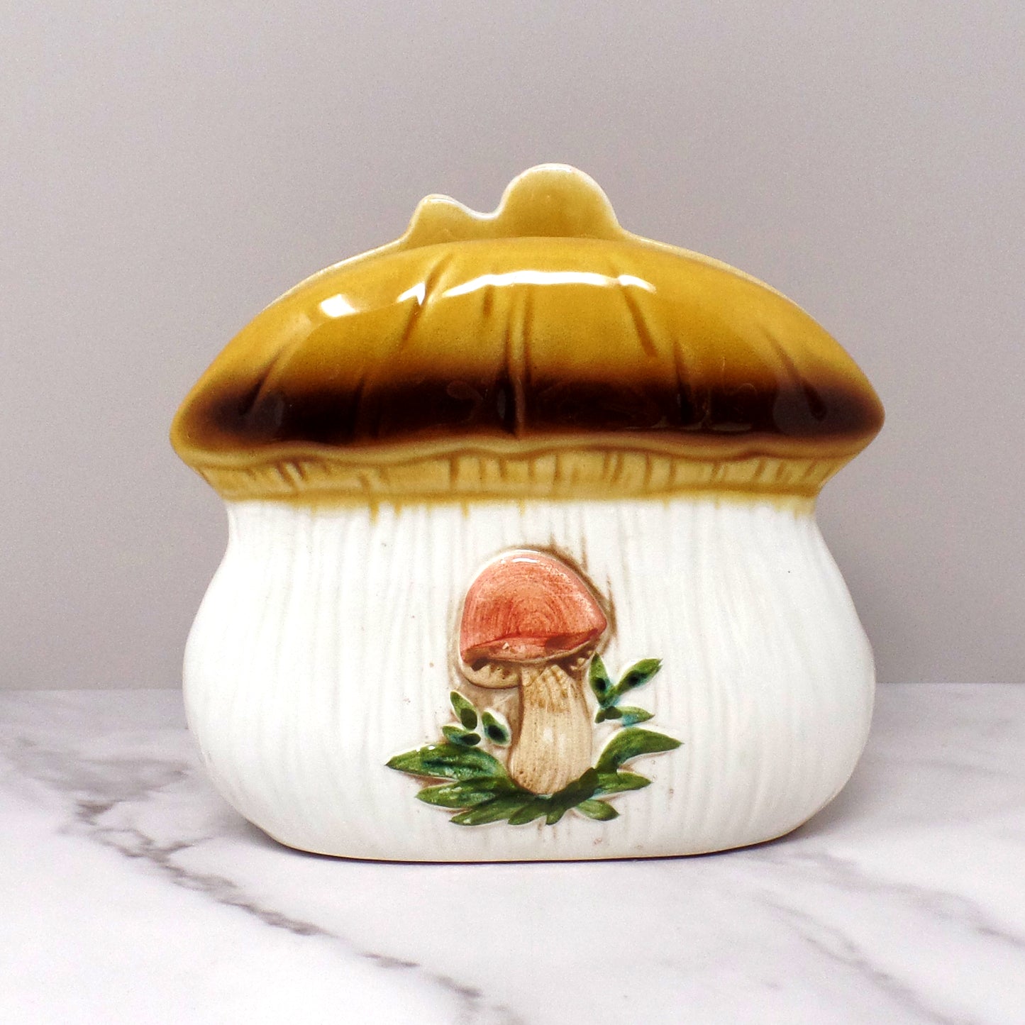 Vintage Sears Merry Mushroom Ceramic Napkin Holder (1978)