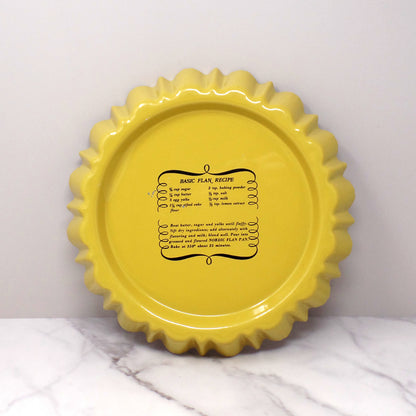 Vintage Nordic Ware Harvest Yellow Flan Pan with Recipe (1970s)