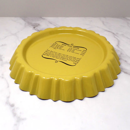 Vintage Nordic Ware Harvest Yellow Flan Pan with Recipe (1970s)