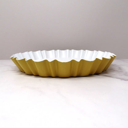 Vintage Nordic Ware Harvest Yellow Flan Pan with Recipe (1970s)