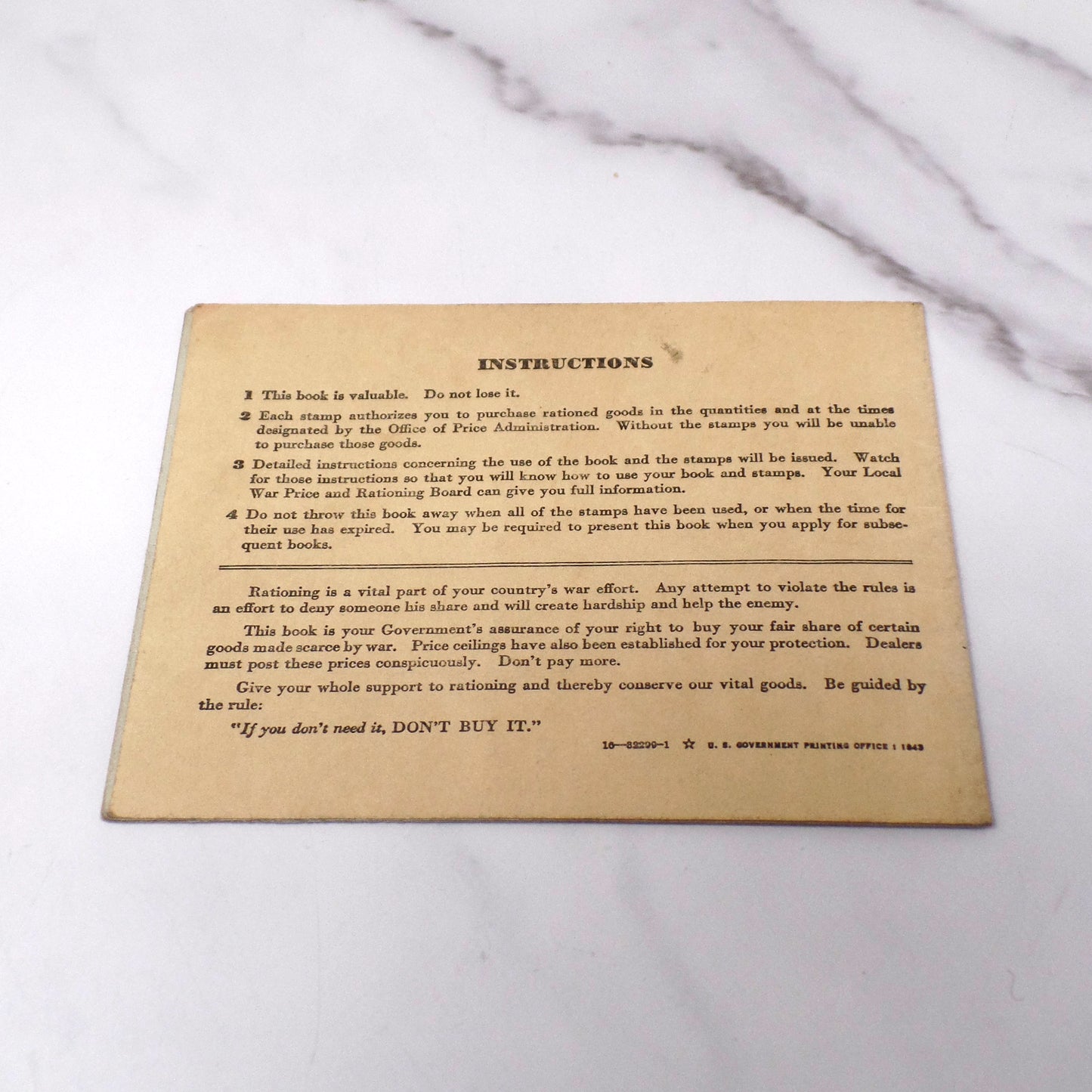 Vintage WWII Ration Books, set of 4 (1940s)