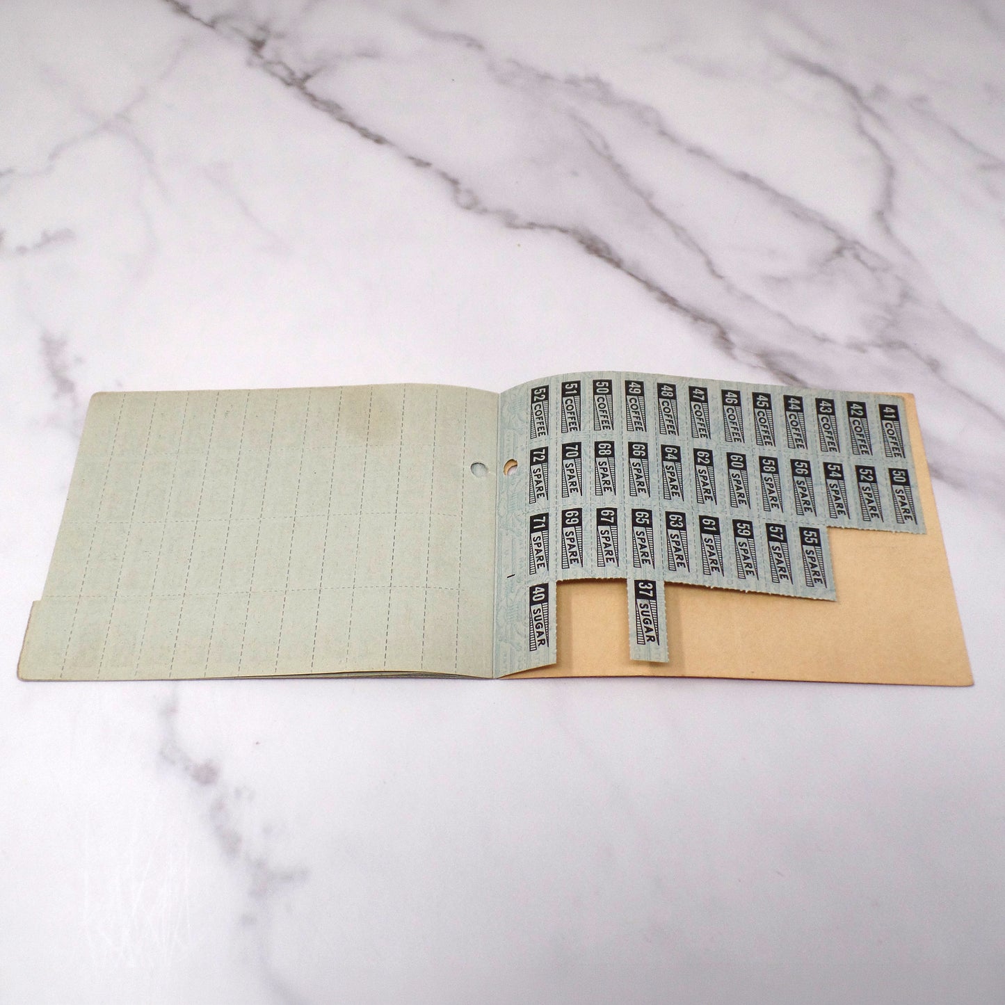 Vintage WWII Ration Books, set of 4 (1940s)