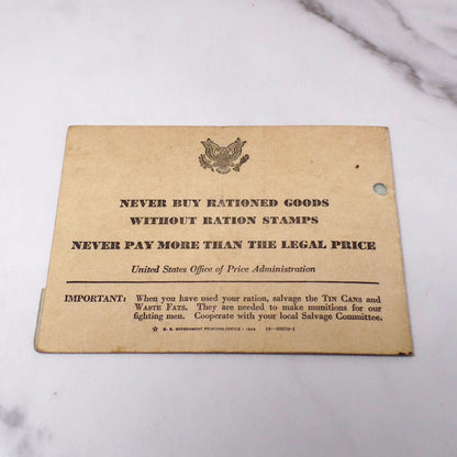 Vintage WWII Ration Books, set of 4 (1940s)