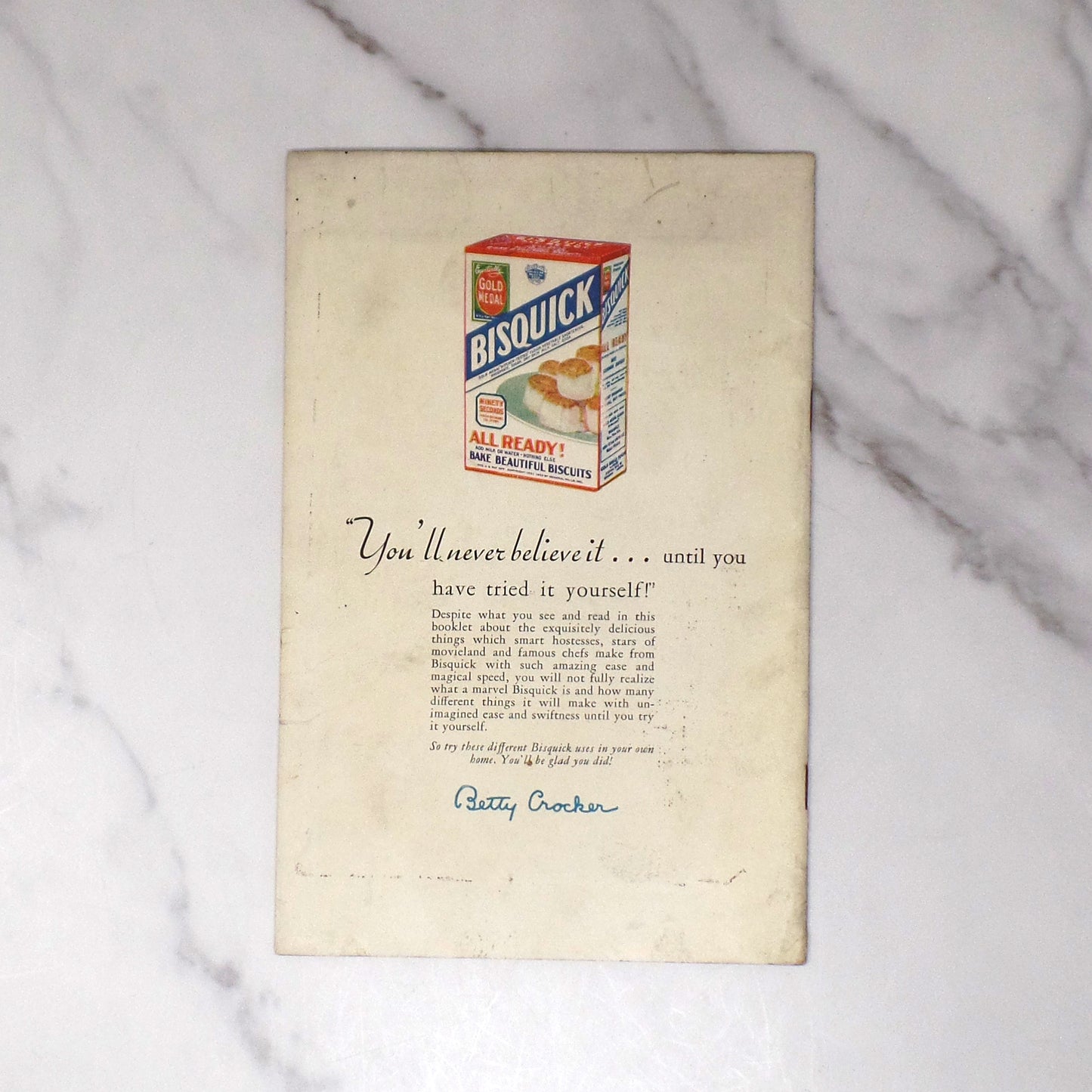 Vintage Betty Crocker’s 101 Delicious Bisquick Creations Booklet (1933)