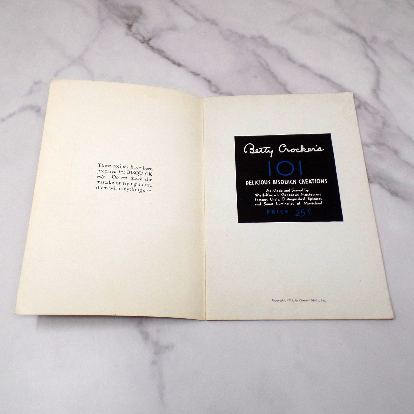 Vintage Betty Crocker’s 101 Delicious Bisquick Creations Booklet (1933)
