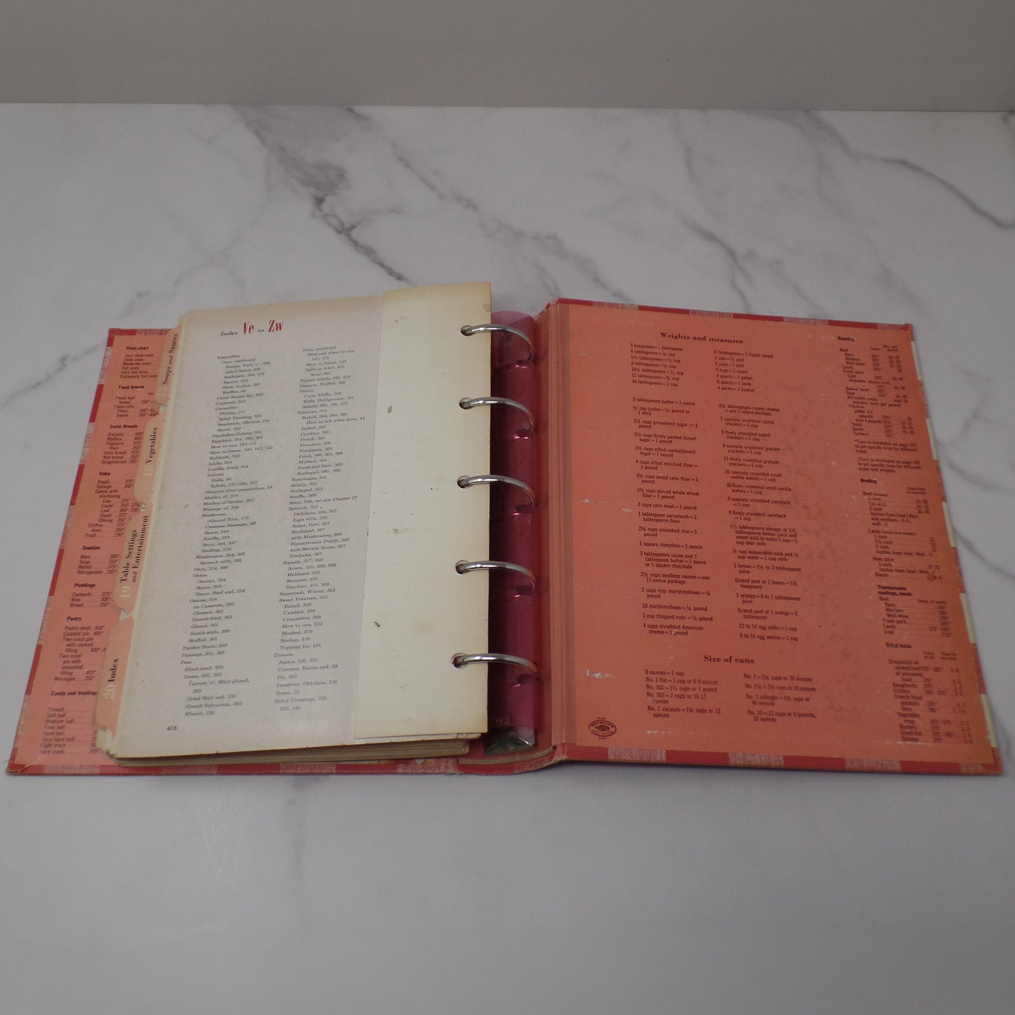 Vintage Better Homes and Gardens New Cook Book, Ring-bound Binder (1953)