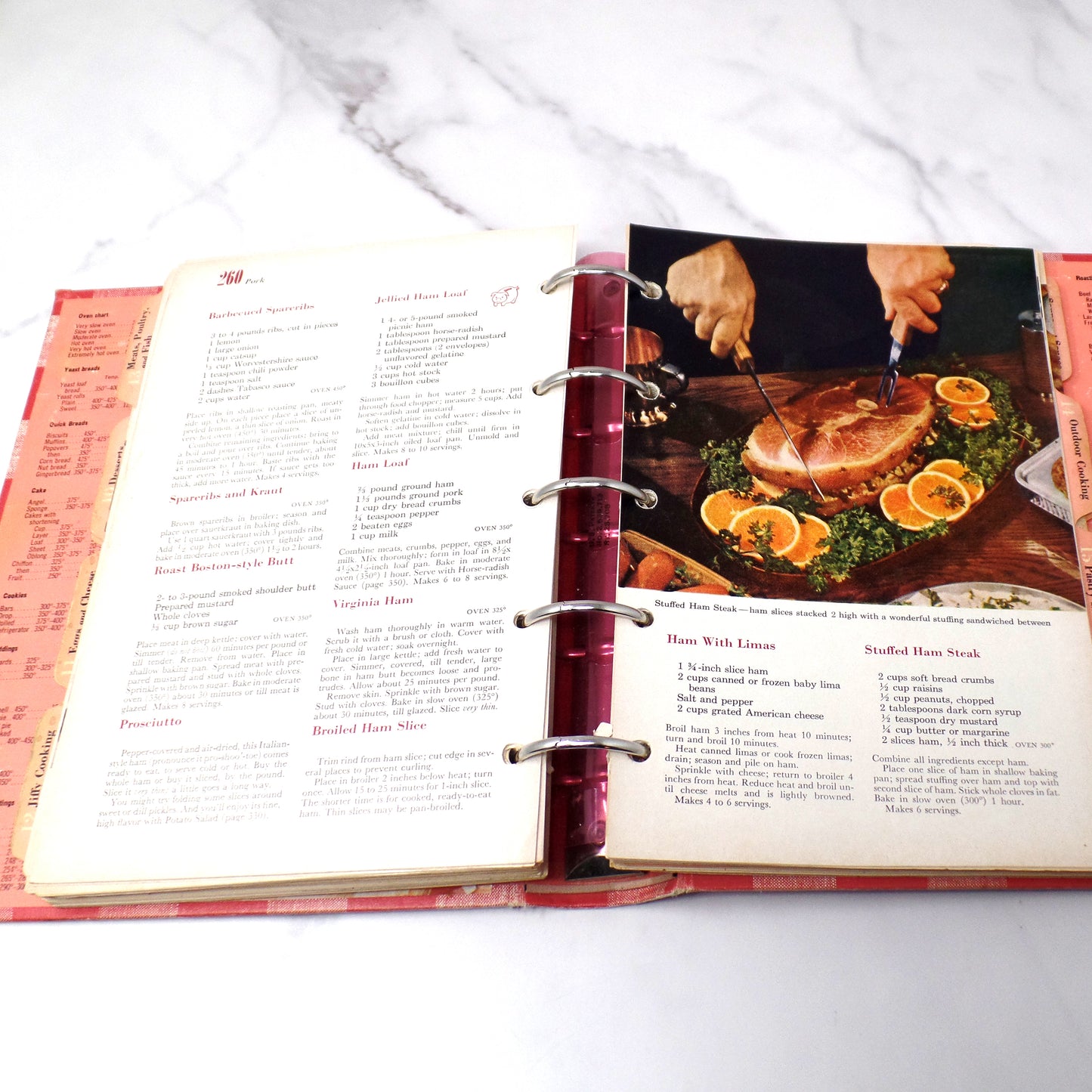 Vintage Better Homes and Gardens New Cook Book, Ring-bound Binder (1953)