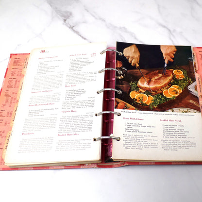 Vintage Better Homes and Gardens New Cook Book, Ring-bound Binder (1953)