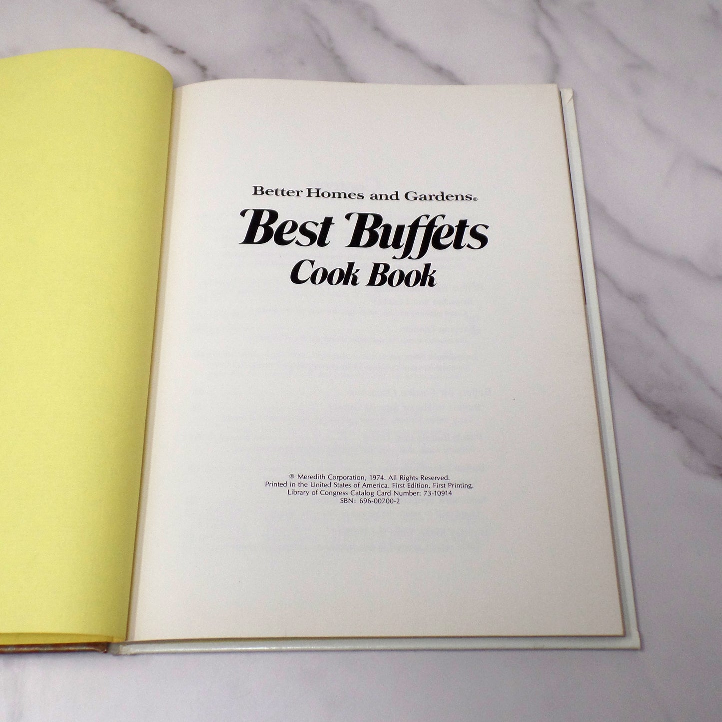Vintage Cookbook, Better Homes and Gardens Best Buffets Cookbook (1974)