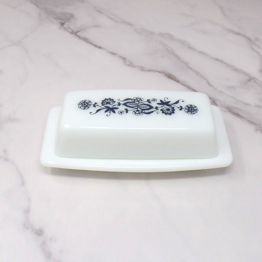 Vintage Pyrex Butter Dish (72-B) - Old Town Blue (1950-60s)