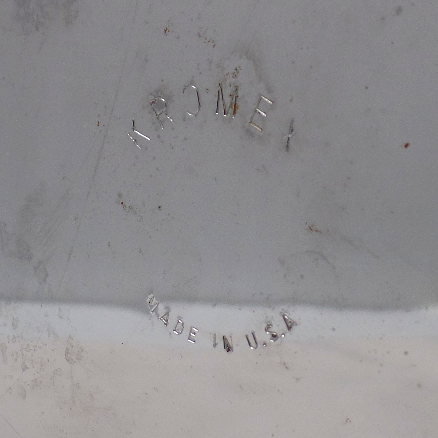 Vintage Kromex Faux Black Alligator Skin & Chrome Ice Bucket with Wood Handle and Knob (1960s)