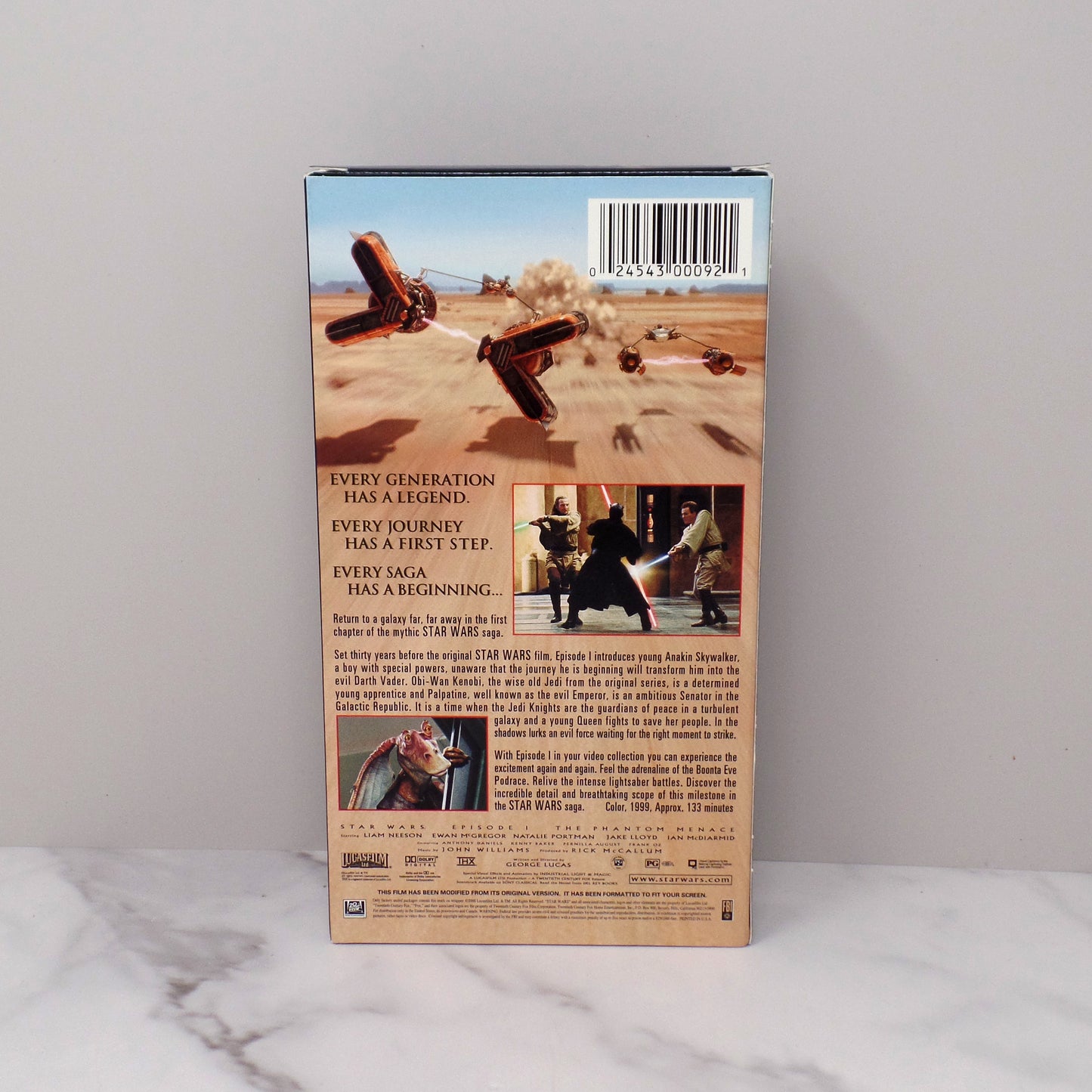 Vintage Star Wars I: The Phantom Menace VHS Tape, Fullscreen (2000)