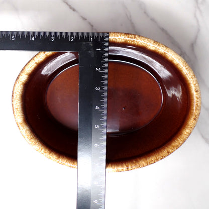 Vintage Hall Ceramic Hen on Nest Covered Casserole Dish, House ’n Garden Mirror Brown / Brown Drip (1960s)