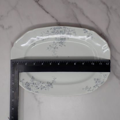 Antique Alfred Meakin Ironstone Small Transferware Platter / Underplate (12” x 8.75”), Superior (c1875)