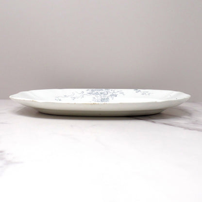 Antique Alfred Meakin Ironstone Small Transferware Platter / Underplate (12” x 8.75”), Superior (c1875)