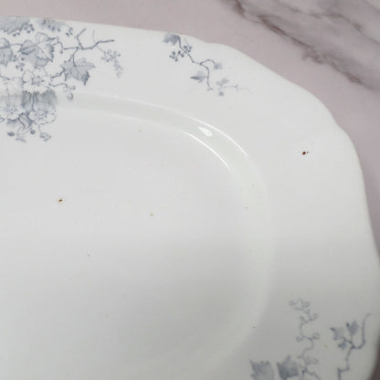 Antique Alfred Meakin Ironstone Small Transferware Platter / Underplate (12” x 8.75”), Superior (c1875)