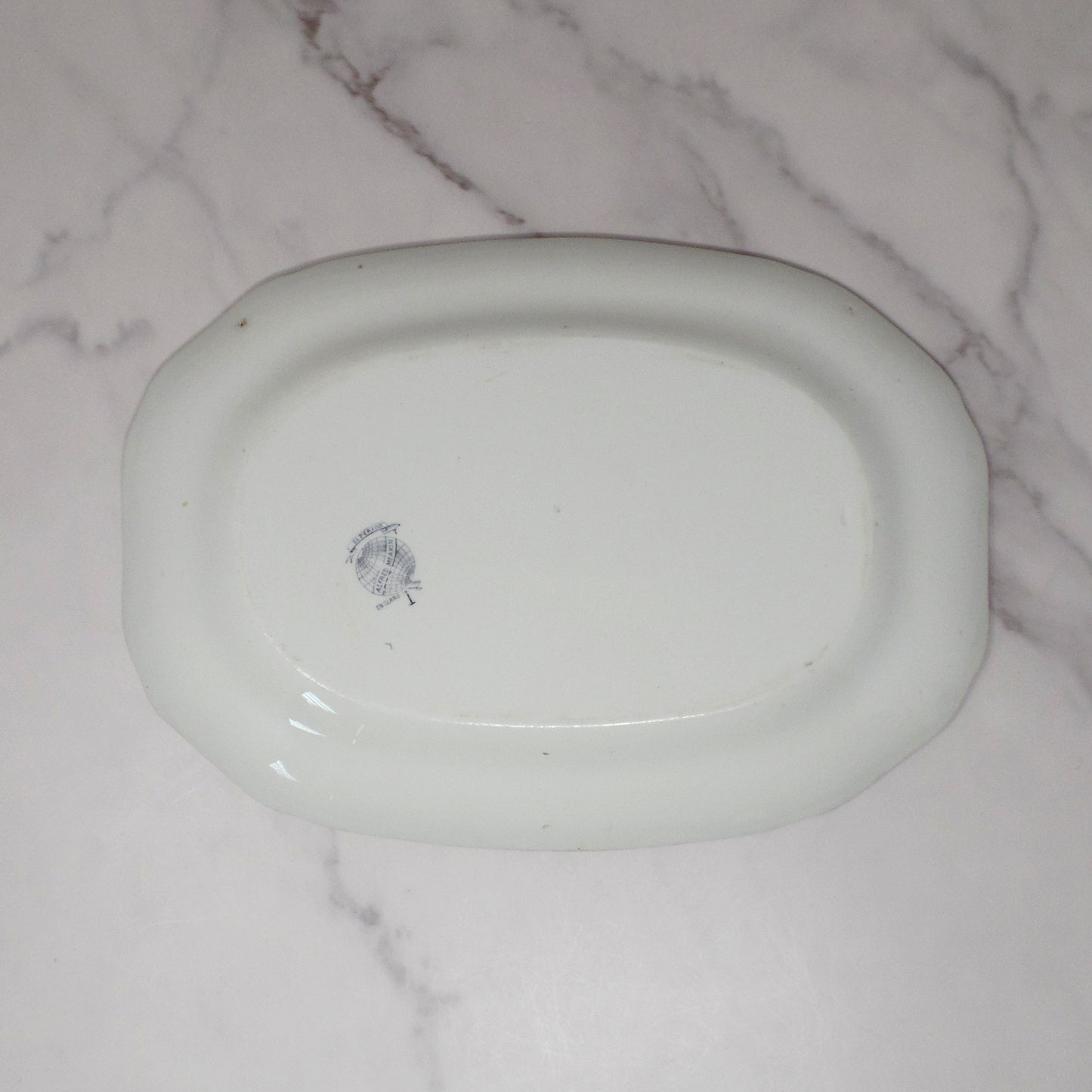 Antique Alfred Meakin Ironstone Small Transferware Platter / Underplate (12” x 8.75”), Superior (c1875)