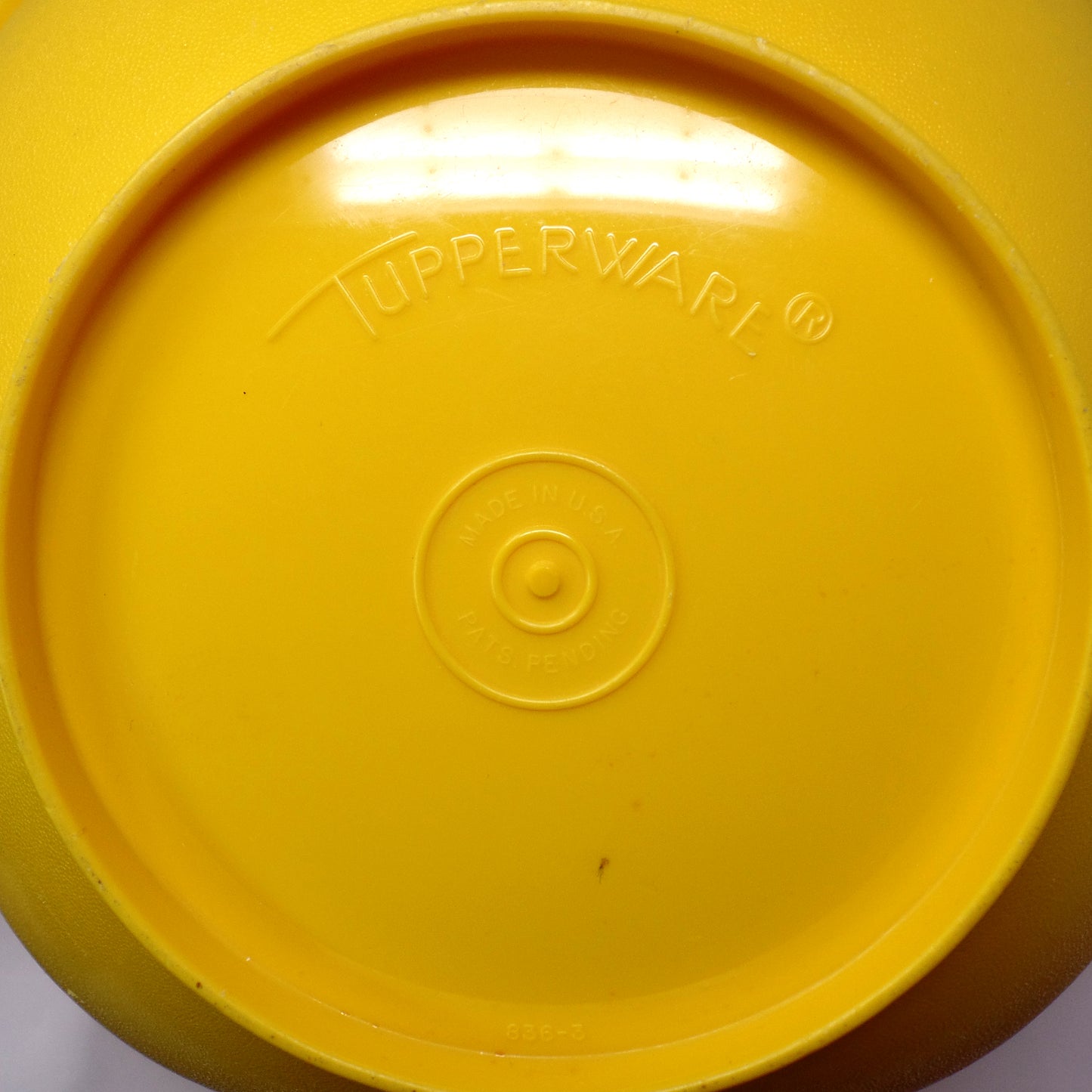 Vintage Tupperware Servalier Containers w Lids, Set of 4 (2 Yellow, 1 Orange, 1 Green) (1970s)