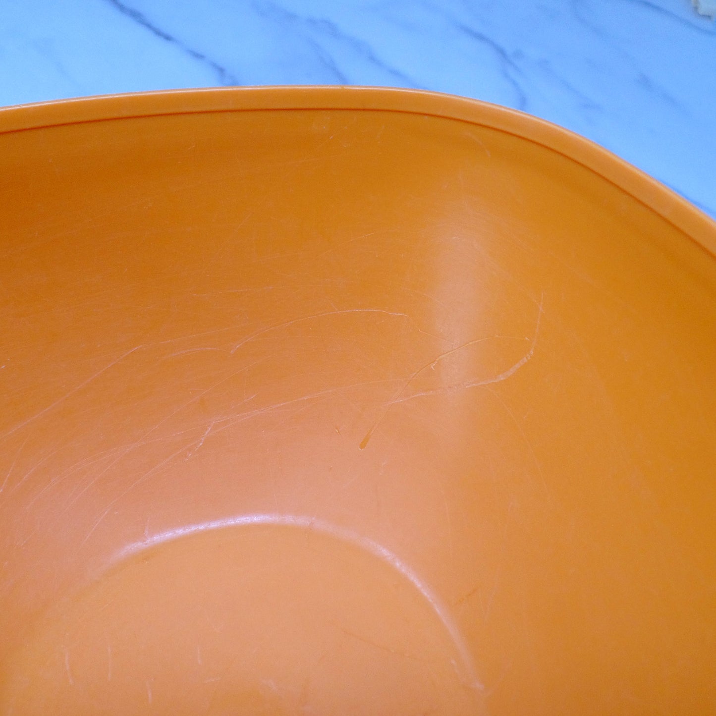Vintage Tupperware Servalier Containers w Lids, Set of 4 (2 Yellow, 1 Orange, 1 Green) (1970s)
