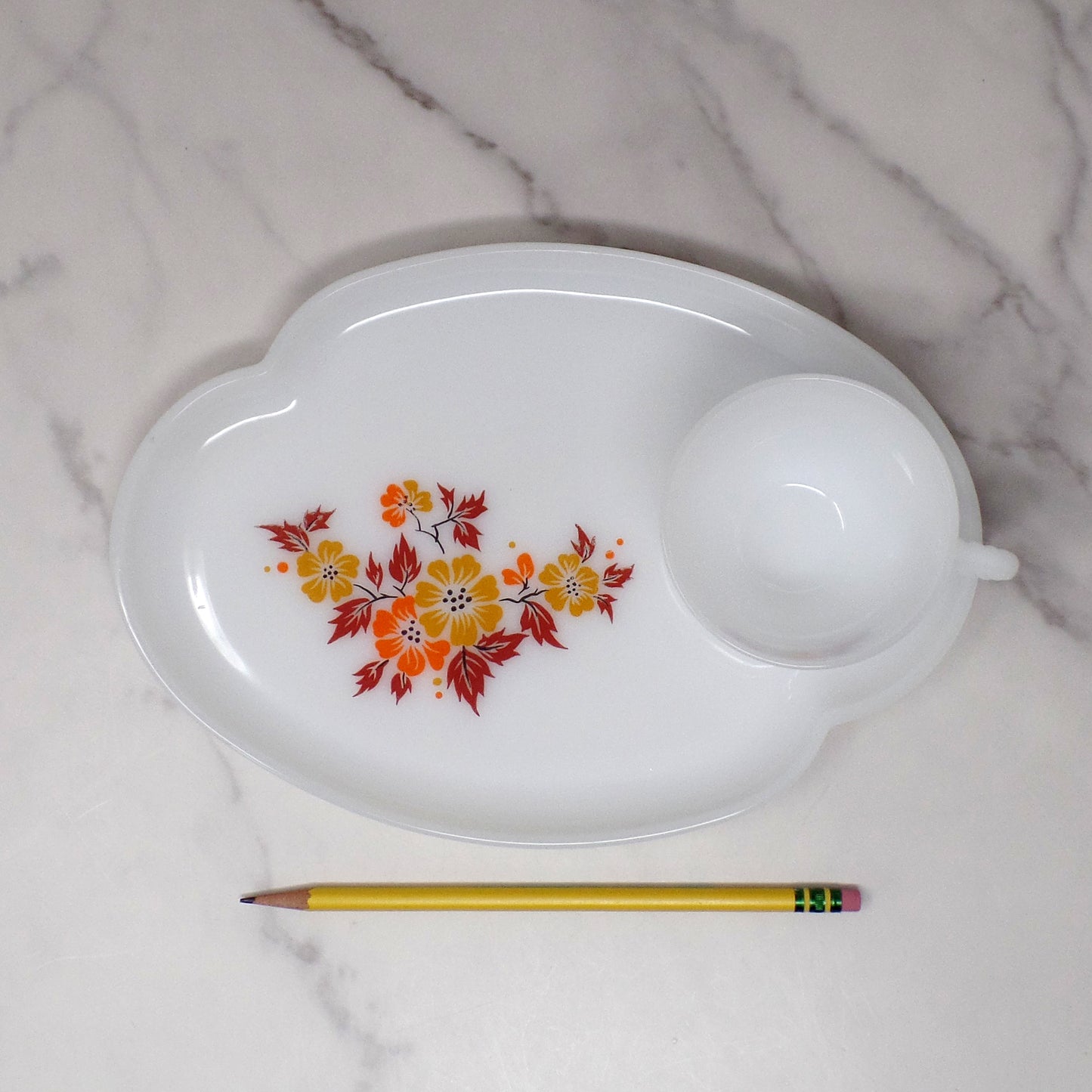 Vintage Federal Glass Snack Sets, Blossom (4 sets in original box) (1950s)