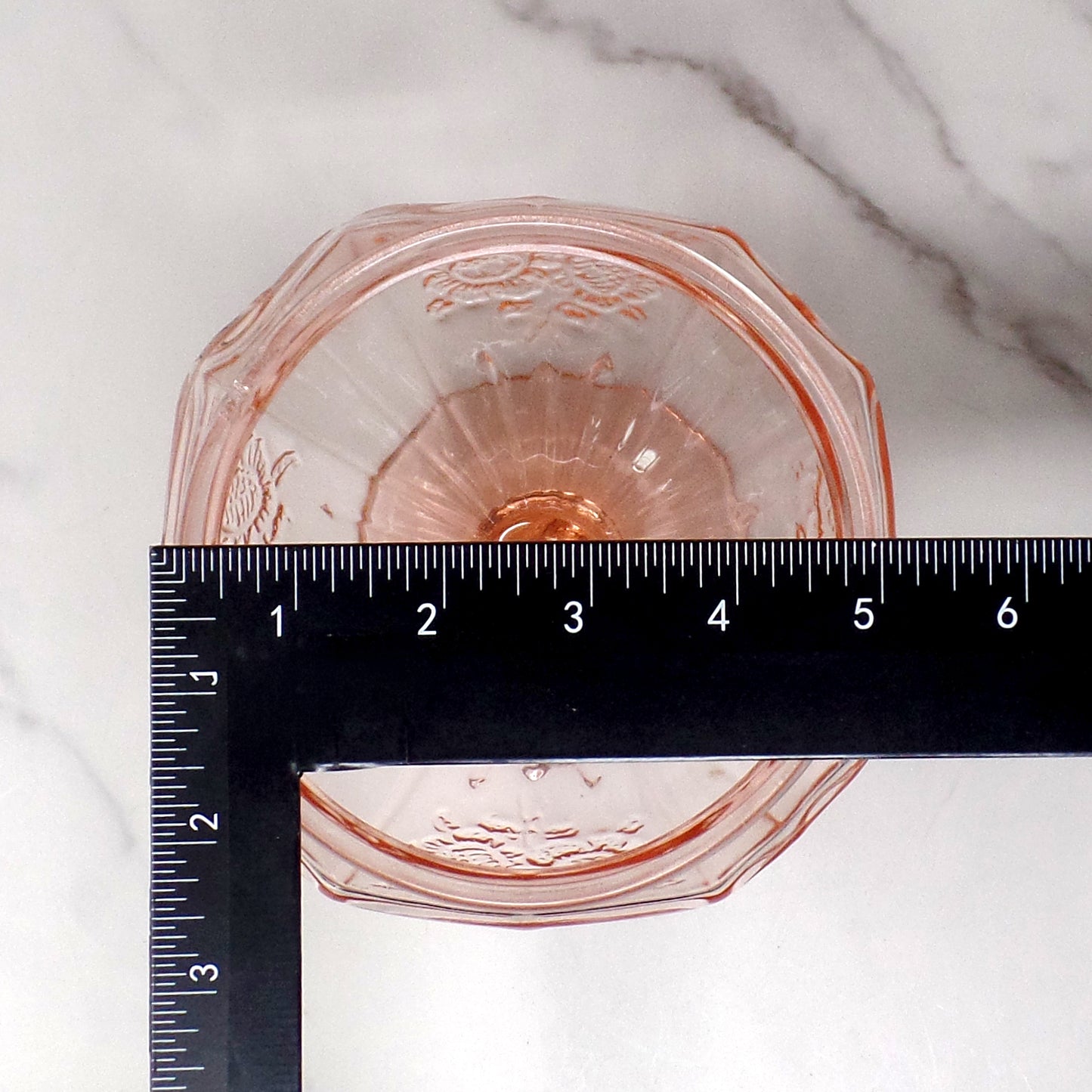 Vintage Anchor Hocking Mayfair Pink Open Rose Pedestal Candy Dish - No Lid (1930s)