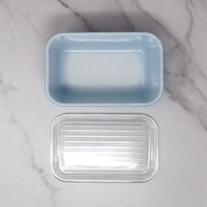 Vintage Pyrex Refrigerator Dish (1 1/2 Pint 502) with Lid - Snowflake Blue (1972-76)