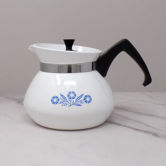Vintage Corningware 3 Cup Tea Pot / Kettle (P-103), Blue Cornflower (1961-1966)