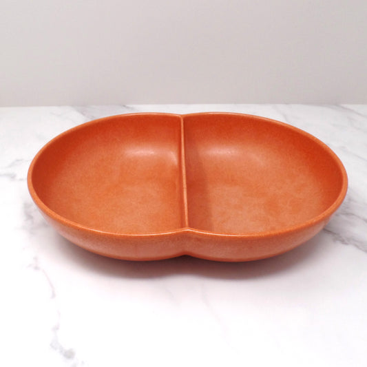 Vintage Color Flyte Melmac / Melamine Divided Platter - Designers Dinnerware by Branchell, Orange (1960s)