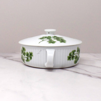 Vintage Andrea by Sadek Parsley Casserole with Lid, 12 oz, 7380R (1970s)