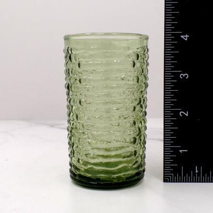 Vintage Anchor Hocking Soreno Avocado Green Juice Glasses - 6 oz, Set of 3 (1966-70)