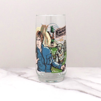 Vintage Star Wars: The Empire Strikes Back Burger King Glass - Luke Skywalker and Yoda, 16 oz (1980)