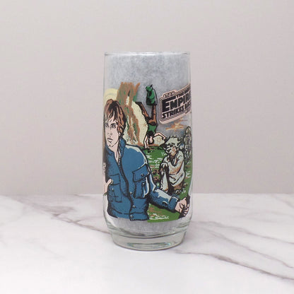 Vintage Star Wars: The Empire Strikes Back Burger King Glass - Luke Skywalker and Yoda, 16 oz (1980)