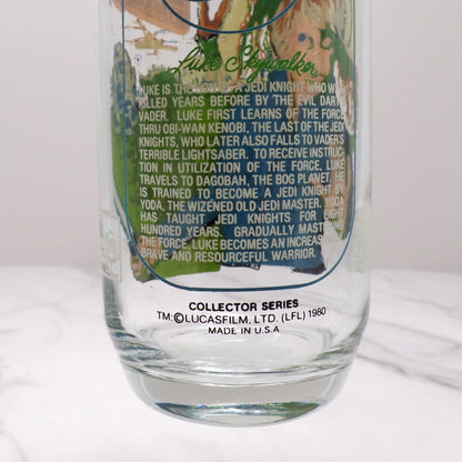 Vintage Star Wars: The Empire Strikes Back Burger King Glass - Luke Skywalker and Yoda, 16 oz (1980)