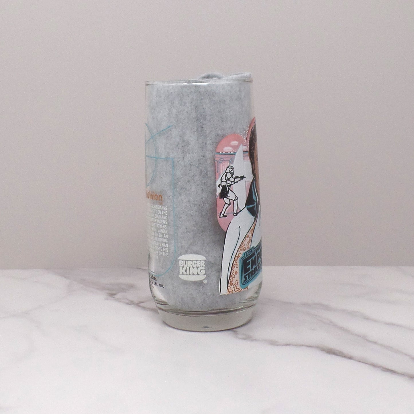 Vintage Star Wars: The Empire Strikes Back Burger King Glass - Lando Calrissian, 16 oz (1980)