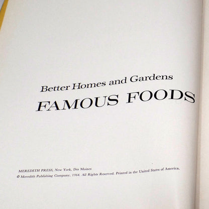 Vintage Cookbook - Better Homes & Gardens Famous Foods from Famous Places (1964)