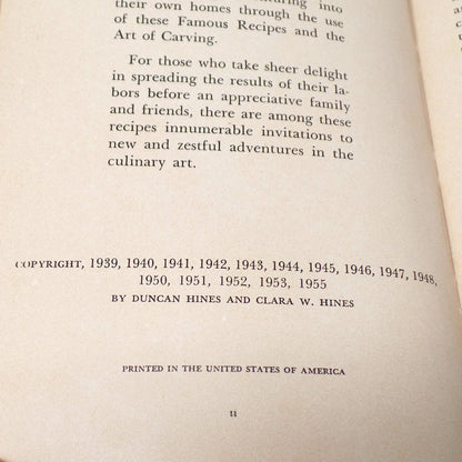 Vintage Cookbook - Duncan Hines Adventures in Good Cooking and the Art of Carving in the Home (1955)