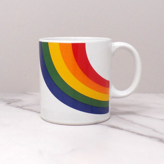 Vintage Ceramic FTD Rainbow Mug, 12 oz (1980s)