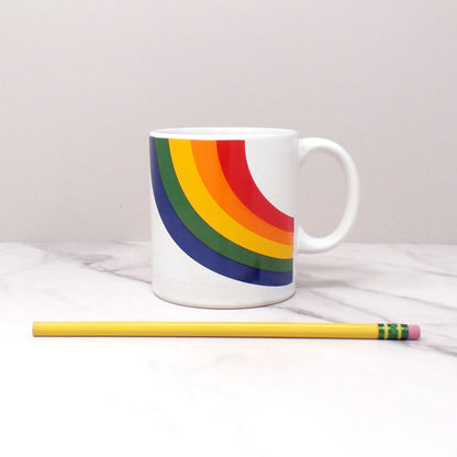 Vintage Ceramic FTD Rainbow Mug, 12 oz (1980s)