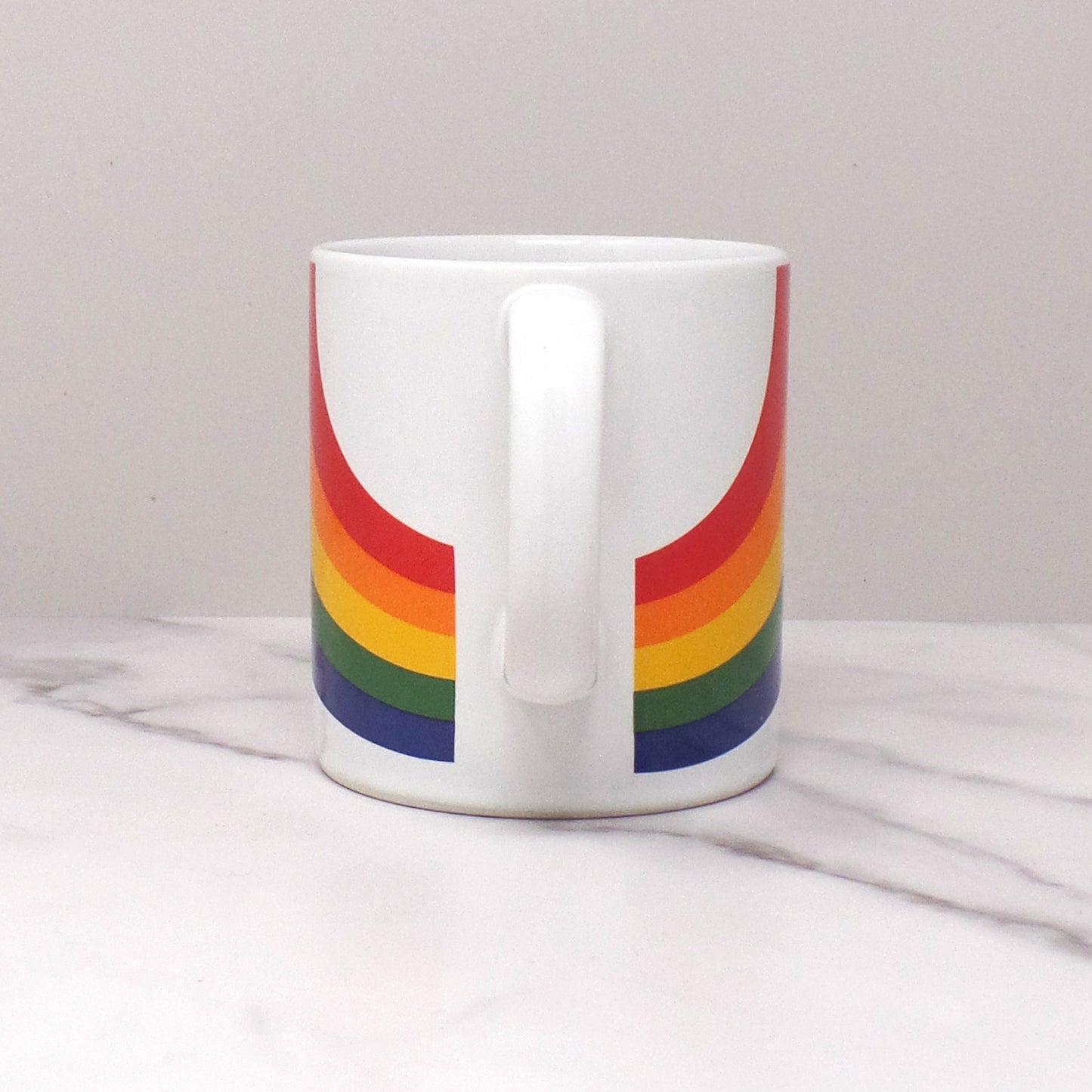 Vintage Ceramic FTD Rainbow Mug, 12 oz (1980s)