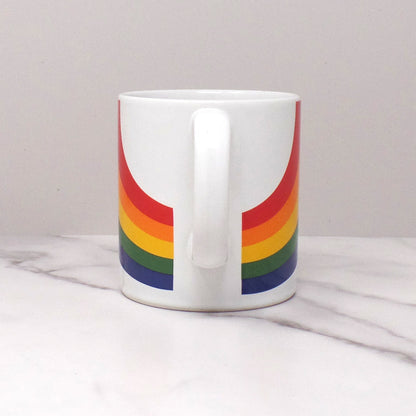 Vintage Ceramic FTD Rainbow Mug, 12 oz (1980s)