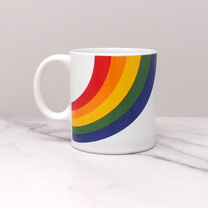 Vintage Ceramic FTD Rainbow Mug, 12 oz (1980s)