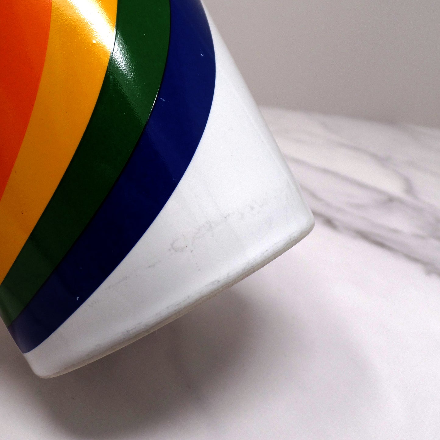Vintage Ceramic FTD Rainbow Mug, 12 oz (1980s)
