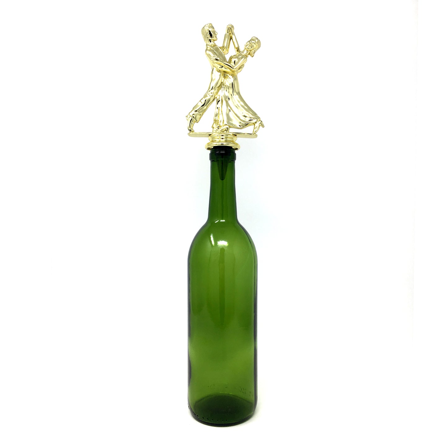 Ballroom Dance Trophy Wine Bottle Stopper with Stainless Steel Base