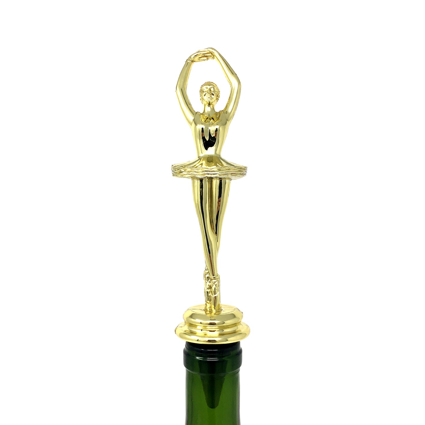 Ballerina Trophy Wine Bottle Stopper with Stainless Steel Base