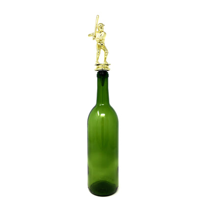 Baseball Trophy Wine Bottle Stopper with Stainless Steel Base