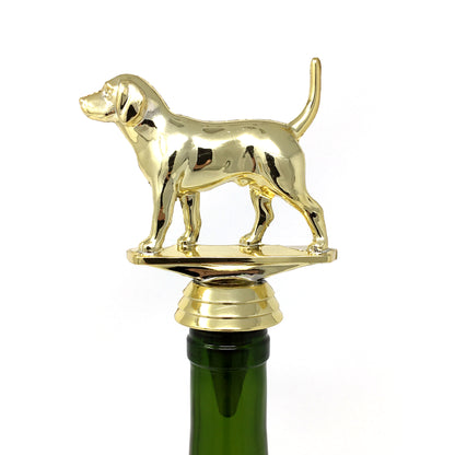 Beagle Trophy Wine Bottle Stopper with Stainless Steel Base