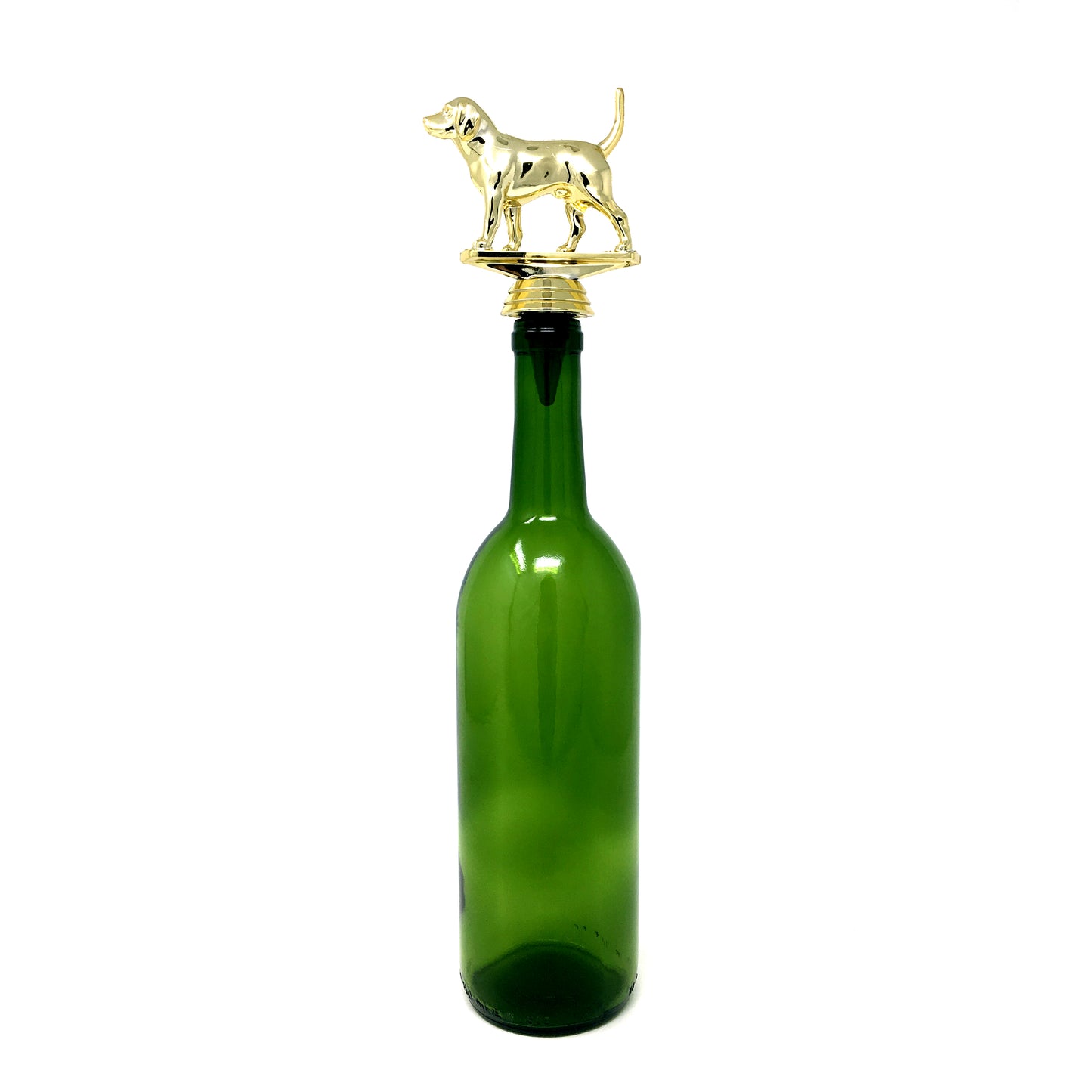 Beagle Trophy Wine Bottle Stopper with Stainless Steel Base