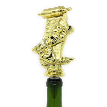 Drama Trophy Wine Bottle Stopper with Stainless Steel Base