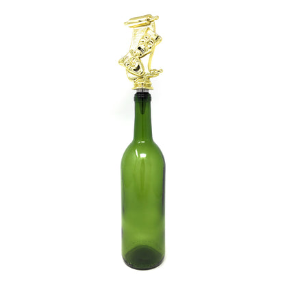 Drama Trophy Wine Bottle Stopper with Stainless Steel Base