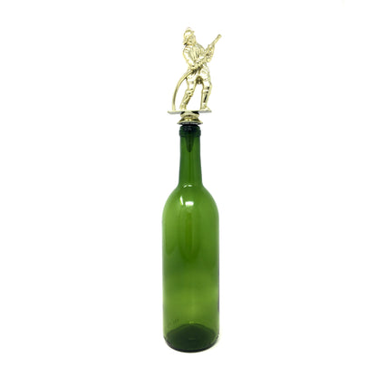 Fireman Trophy Wine Bottle Stopper with Stainless Steel Base